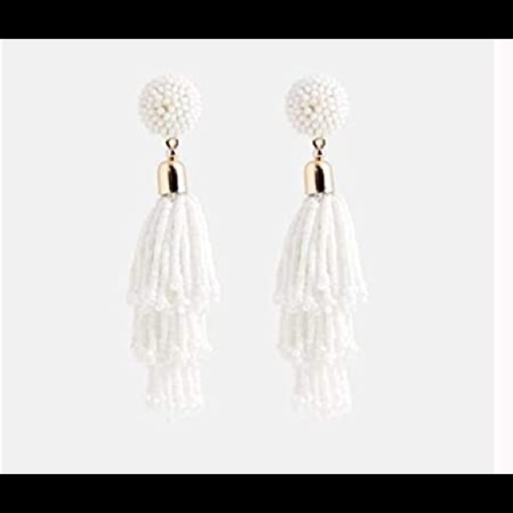 Beaded tassel earrings